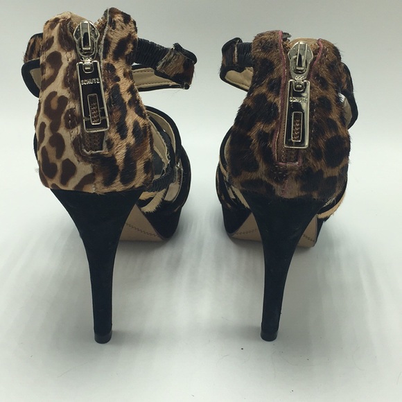 SCHUTZ Cheetah Heels, Size 5 - Picture 2 of 8